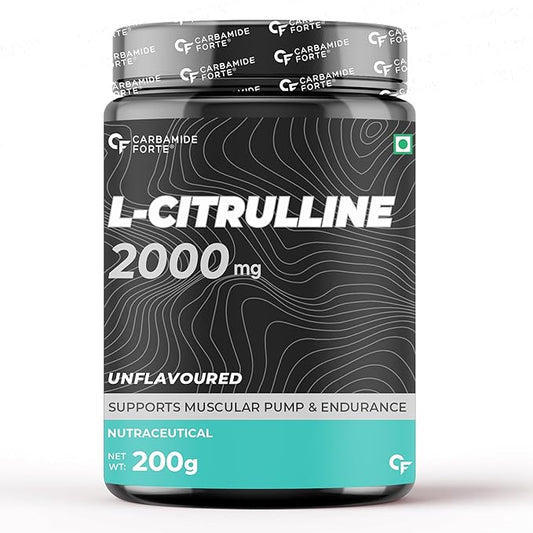 Carbamide Forte L Citrulline Powder 2000mg | Boosts Nitric Oxide, Pre Workout Supplements for Men & Women - Unflavoured - 100 SERVINGS - 200g