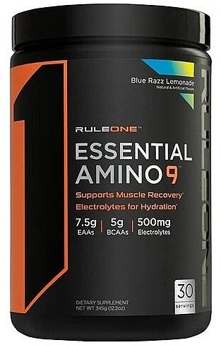 Rule 1 Essential Amino 9 30Serving Blue Razz, 345 g (0.76lb)